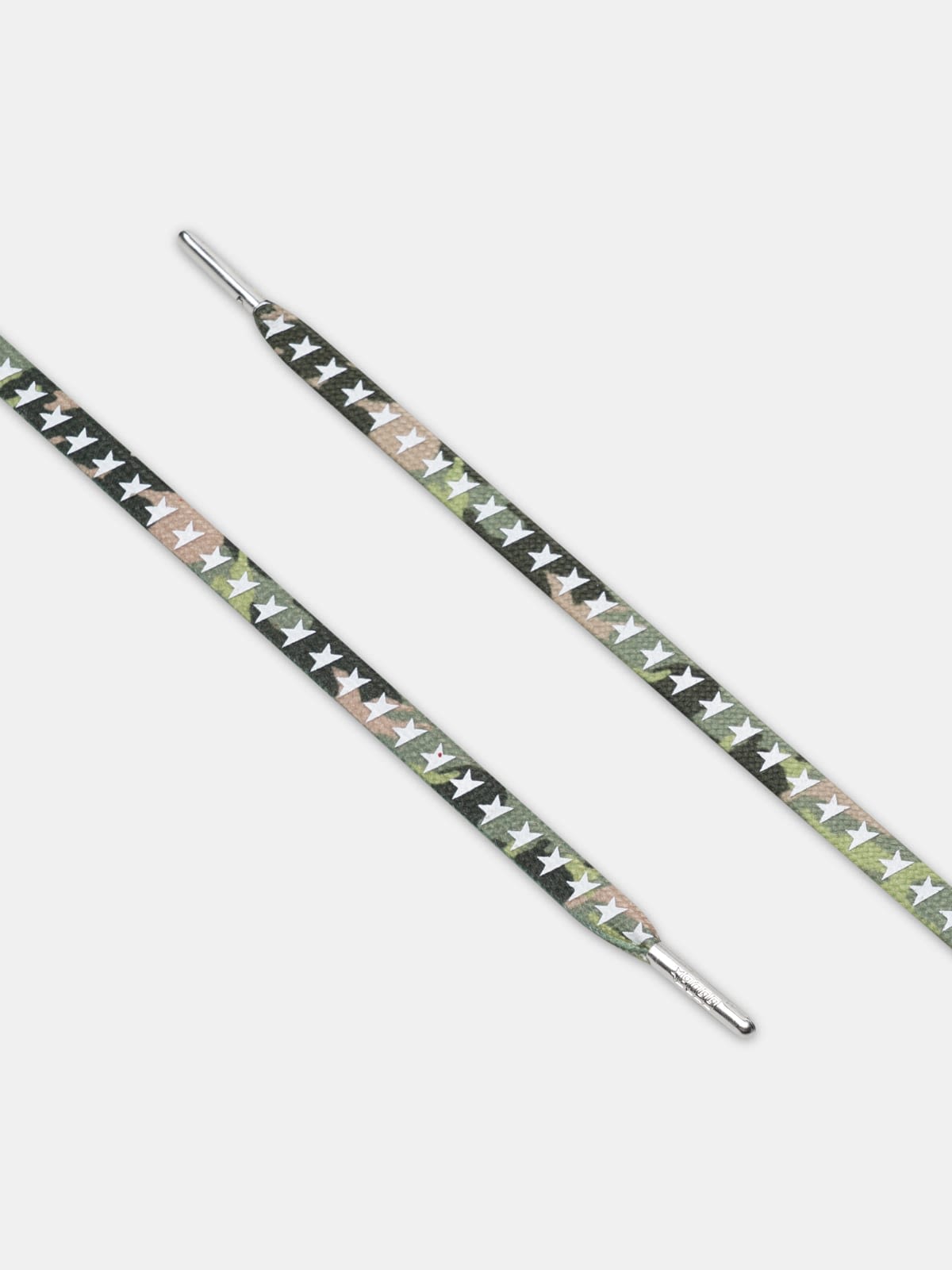Women's green camouflage laces with white stars