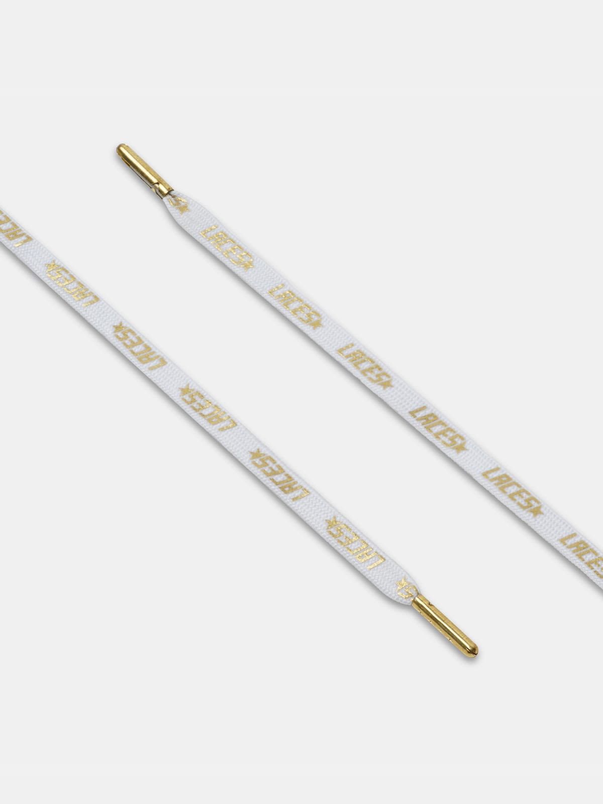 Women's white laces with gold laces print