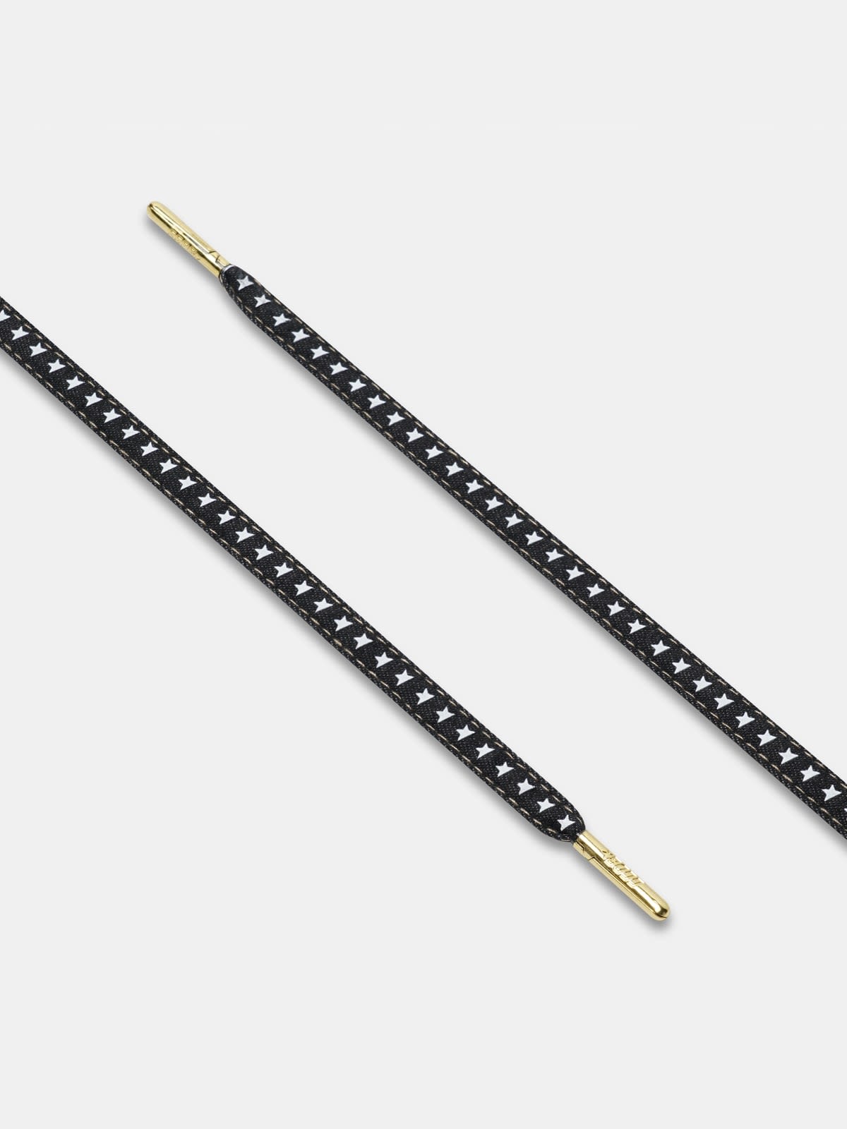 Men's denim laces with white stars