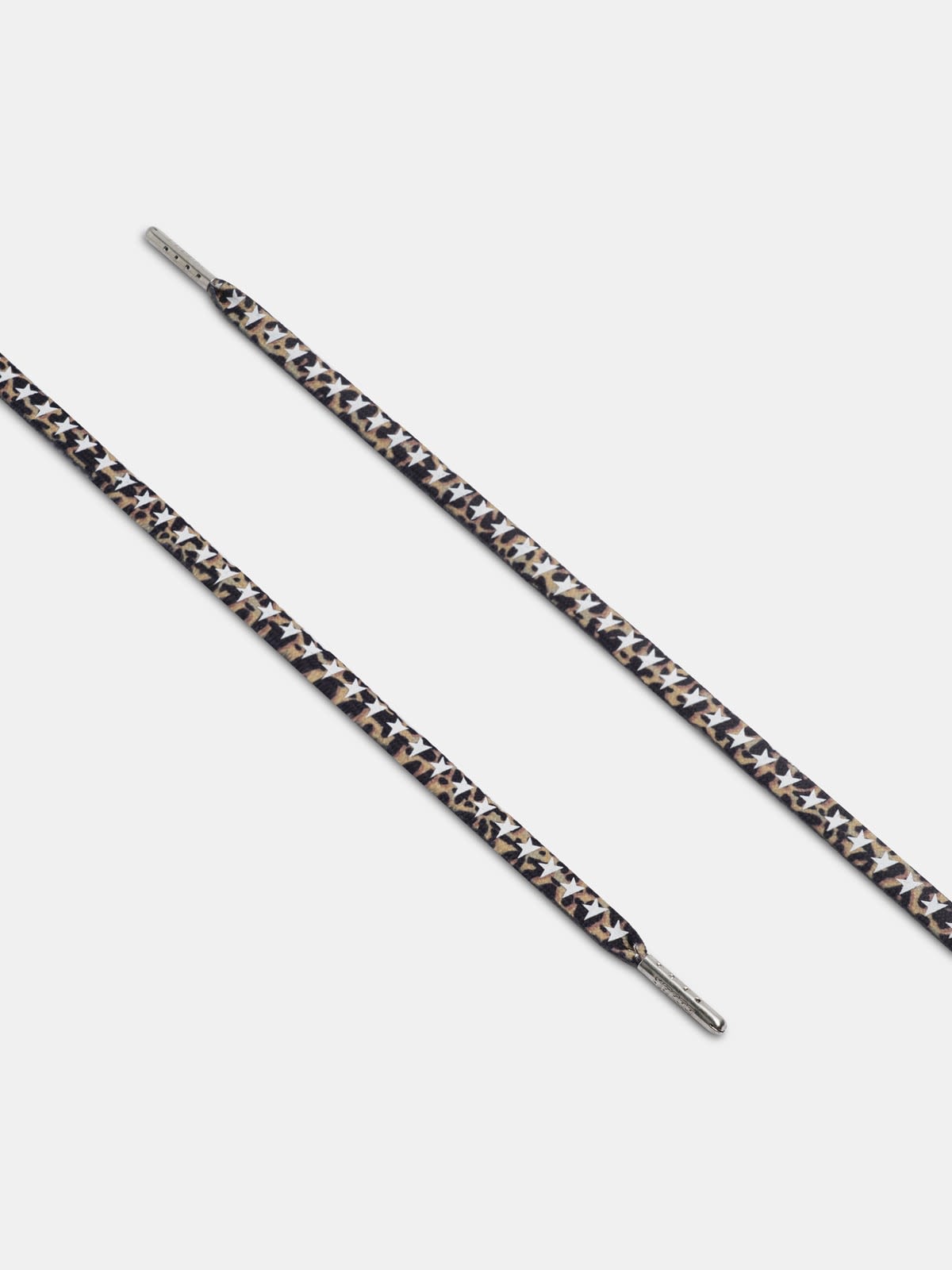 Women's leopard-print laces with white stars