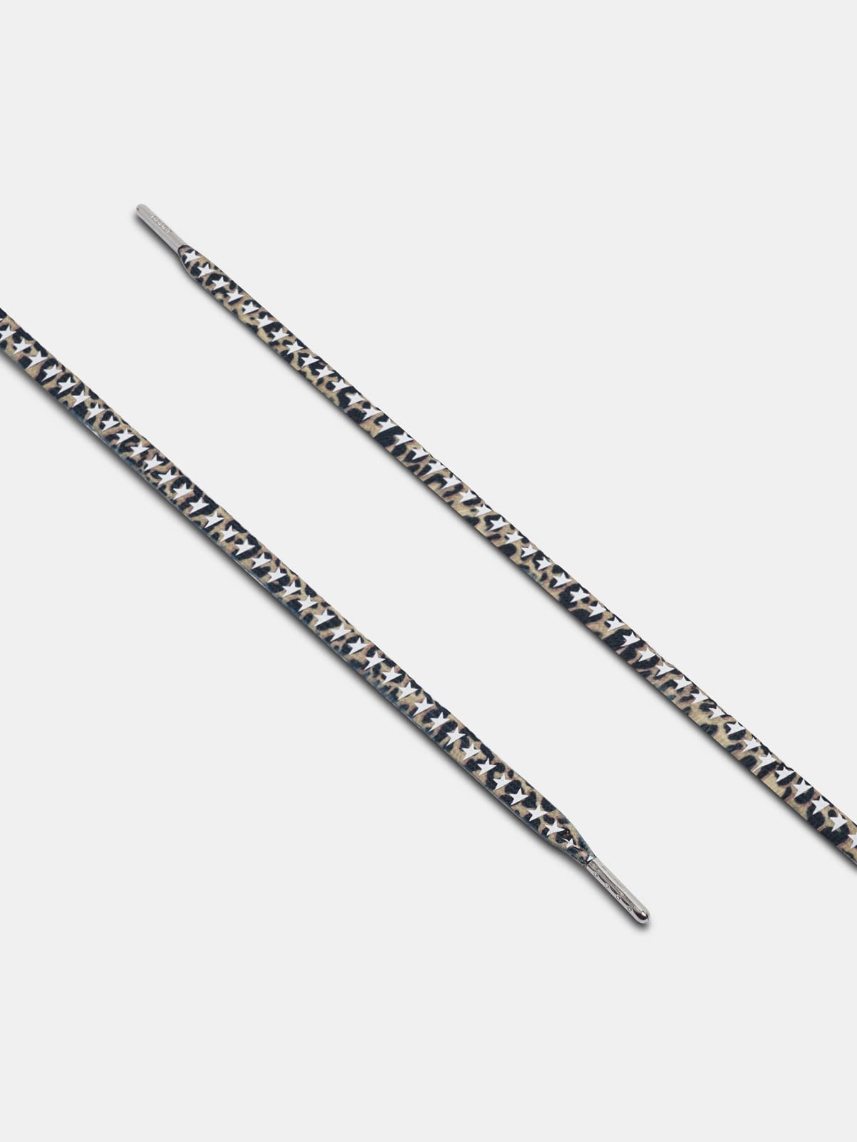 Men's leopard-print laces with white stars