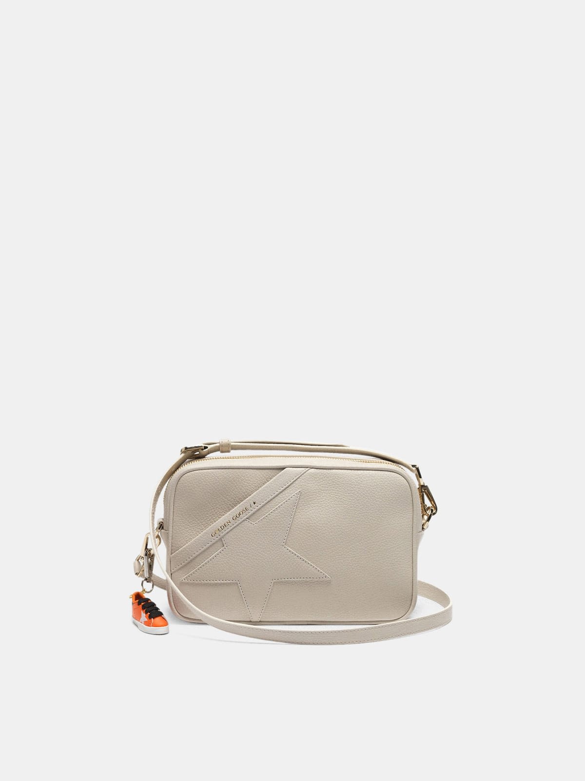 Star Bag with shoulder strap made of pebbled leather