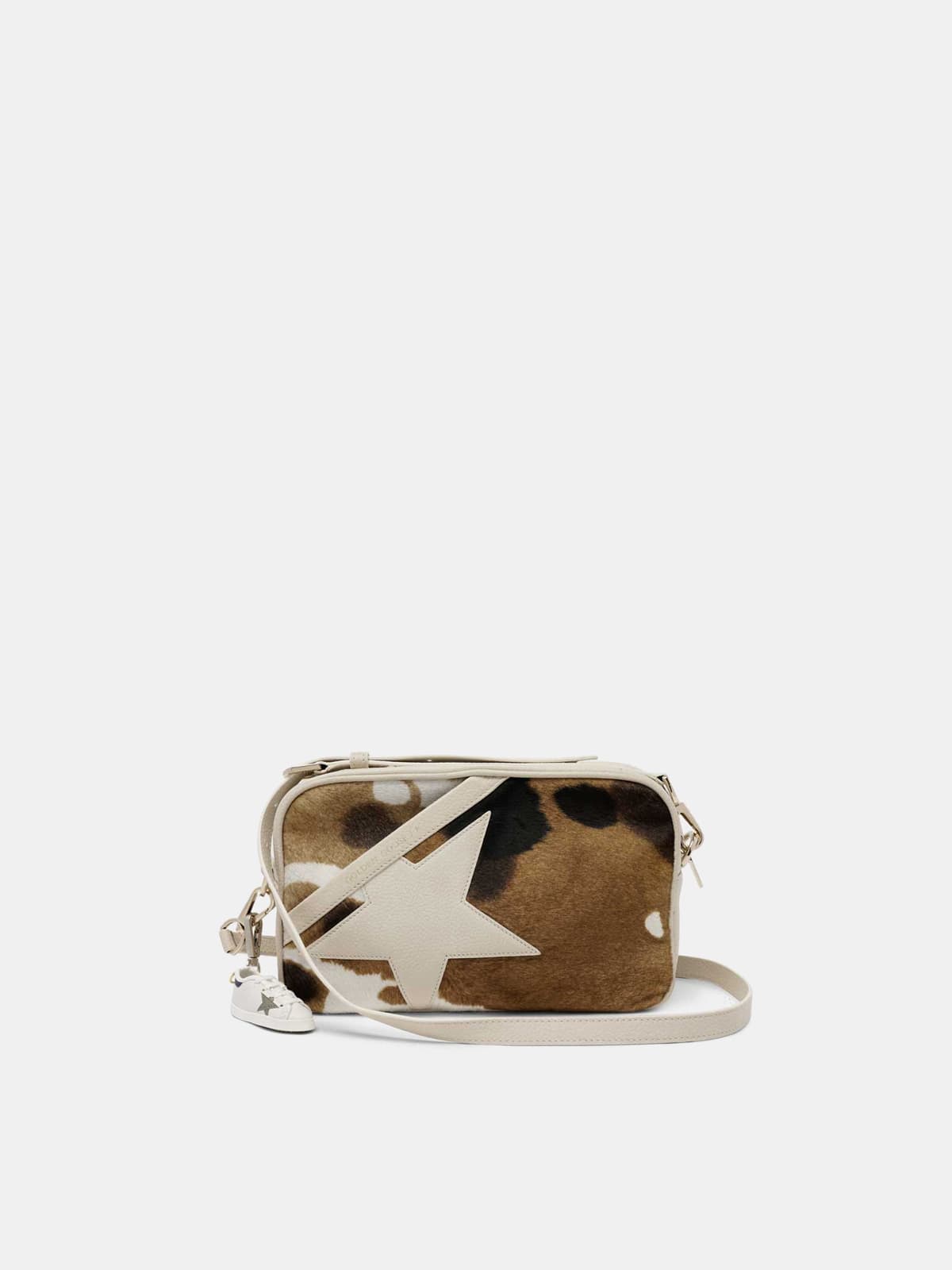 Star Bag made of cow print pony-effect leather