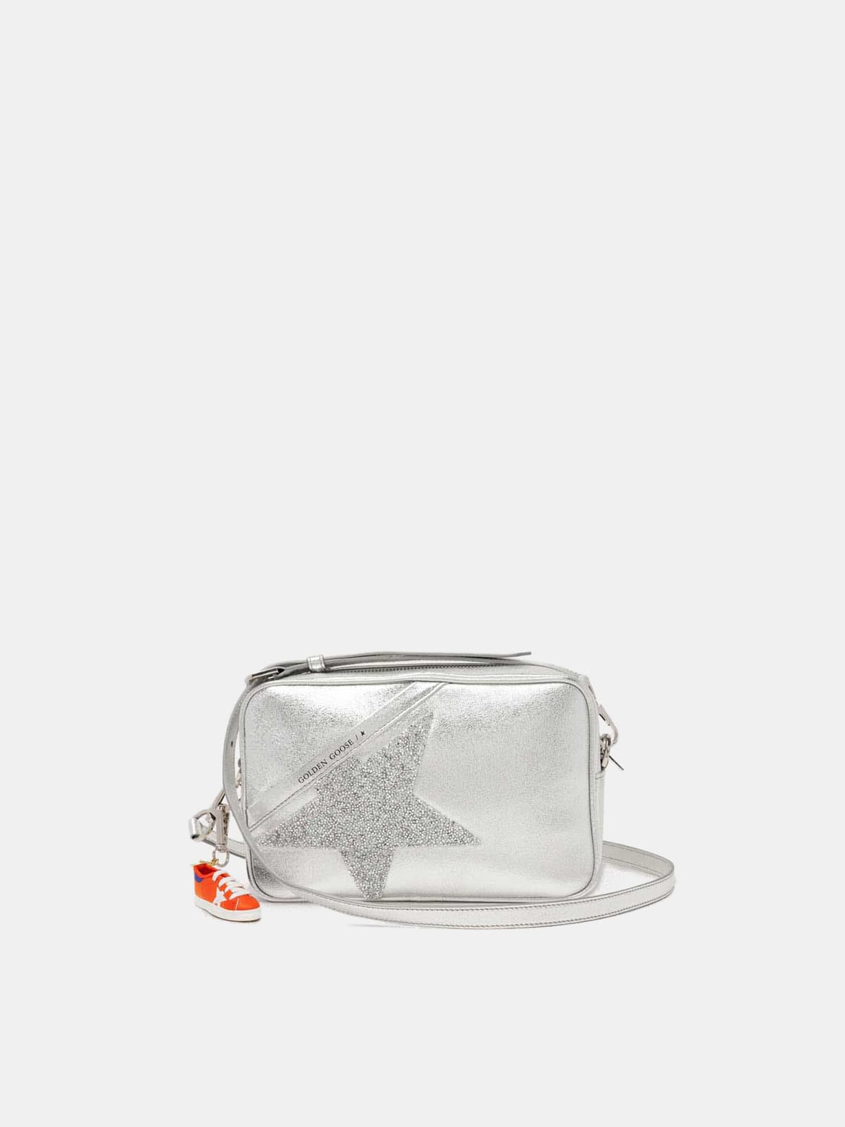 Star Bag made of laminated leather with crystals