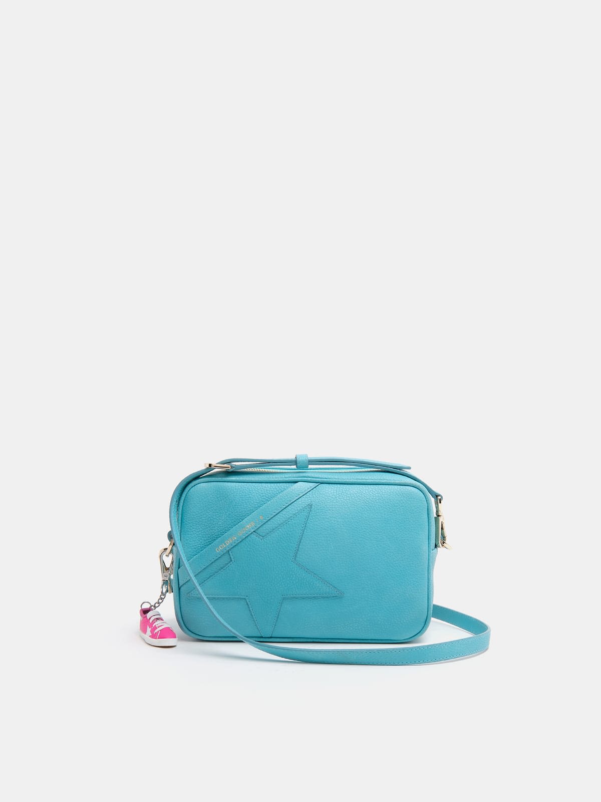 Turquoise Star Bag made of hammered leather