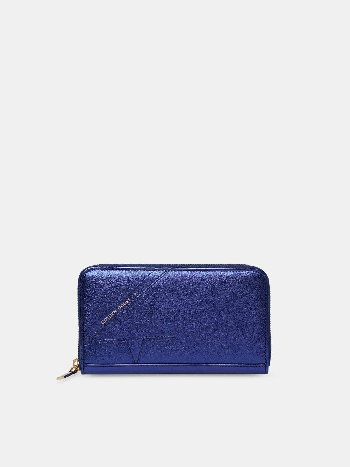 Large metallic blue Star Wallet