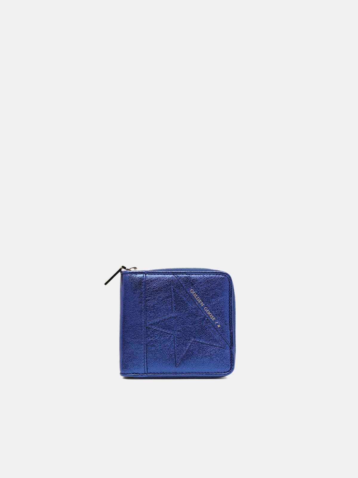Medium metallic blue Star Wallet