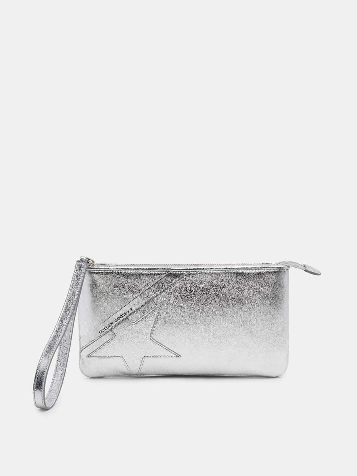 Silver Star Wrist clutch bag