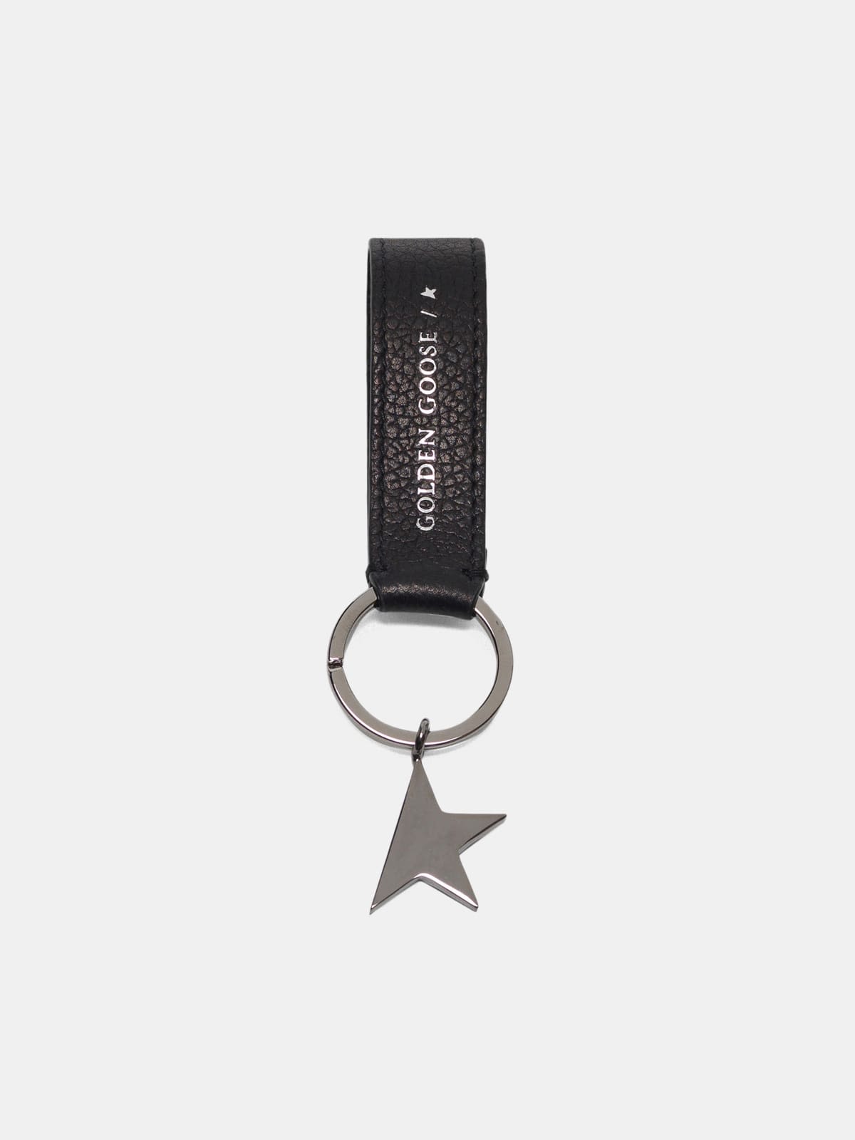 Black Star Keyring with silver pendant