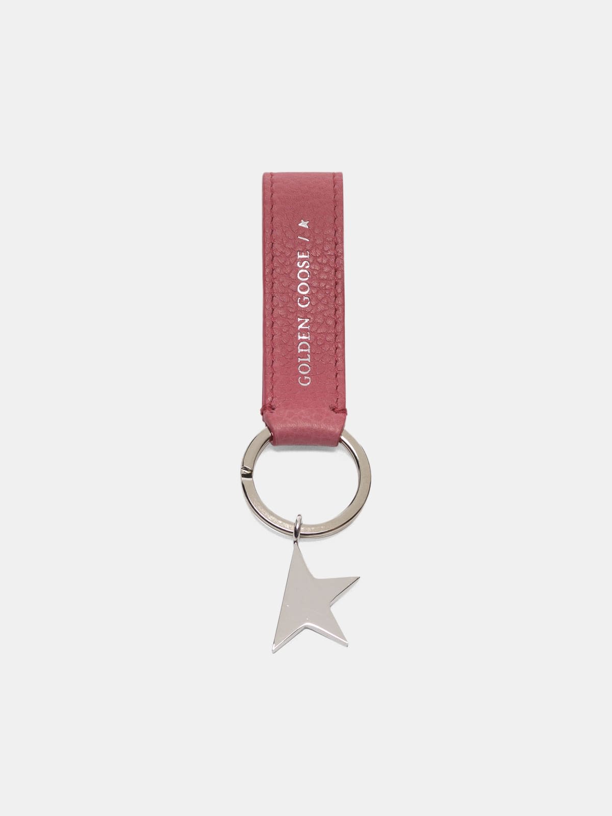 Pink Star Keyring with silver pendant