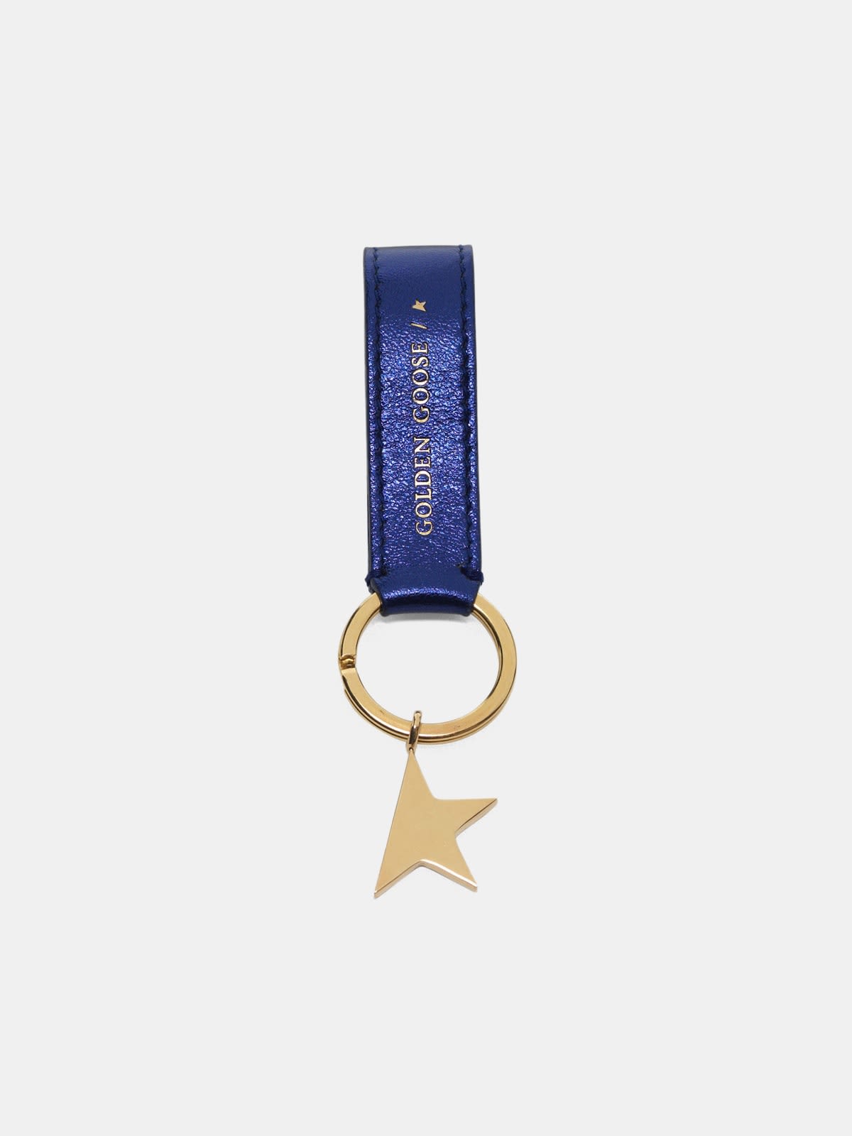 Metallic blue Star Keyring