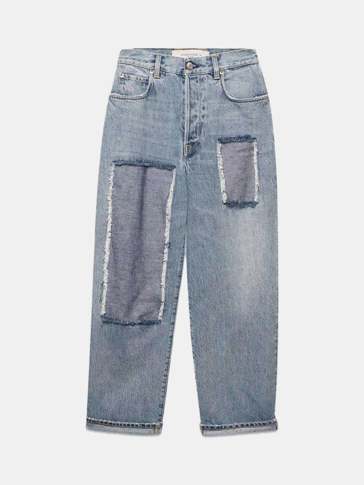 Kim denim jeans with contrasting patch