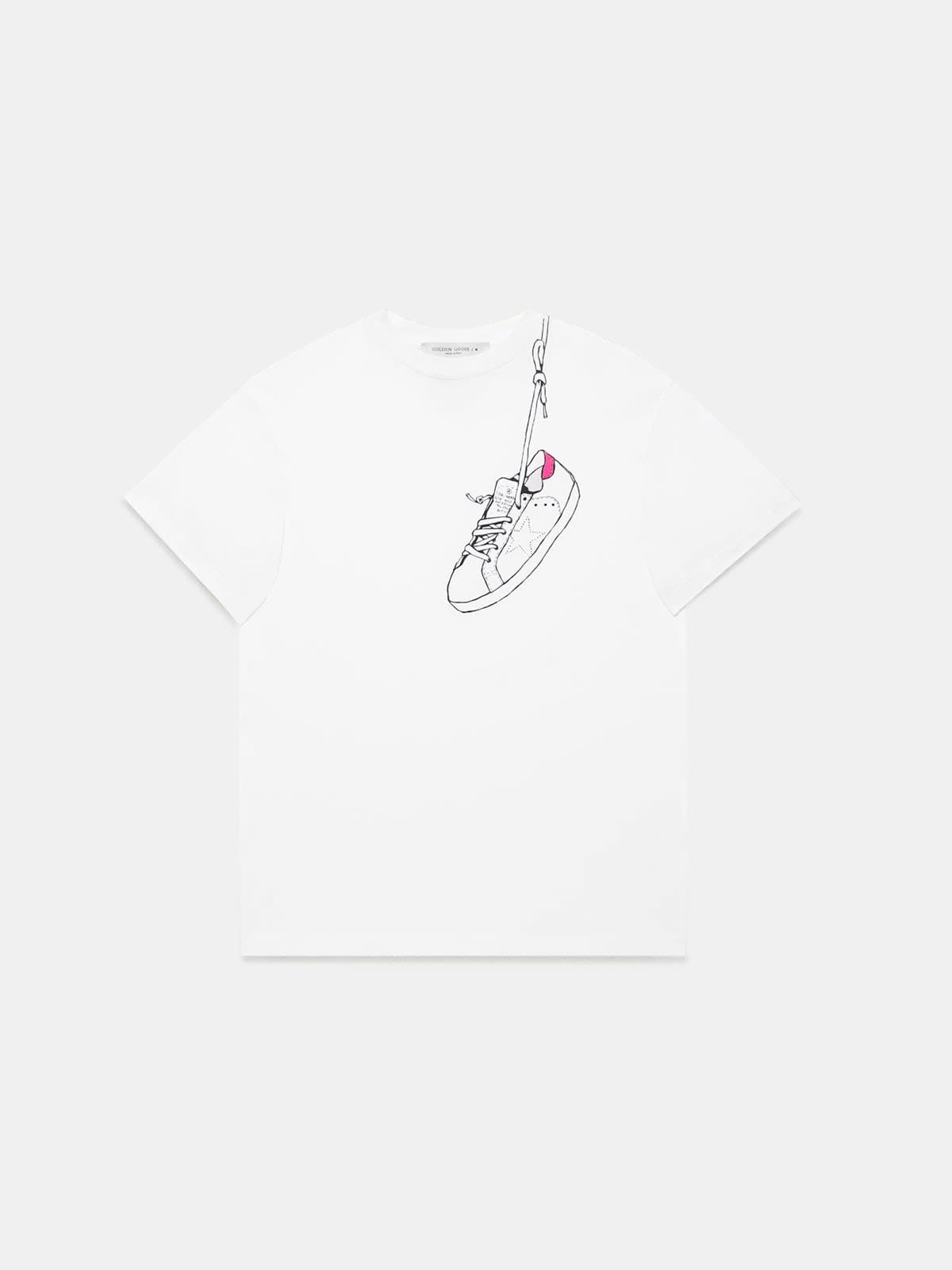 Golden T-shirt with archive print