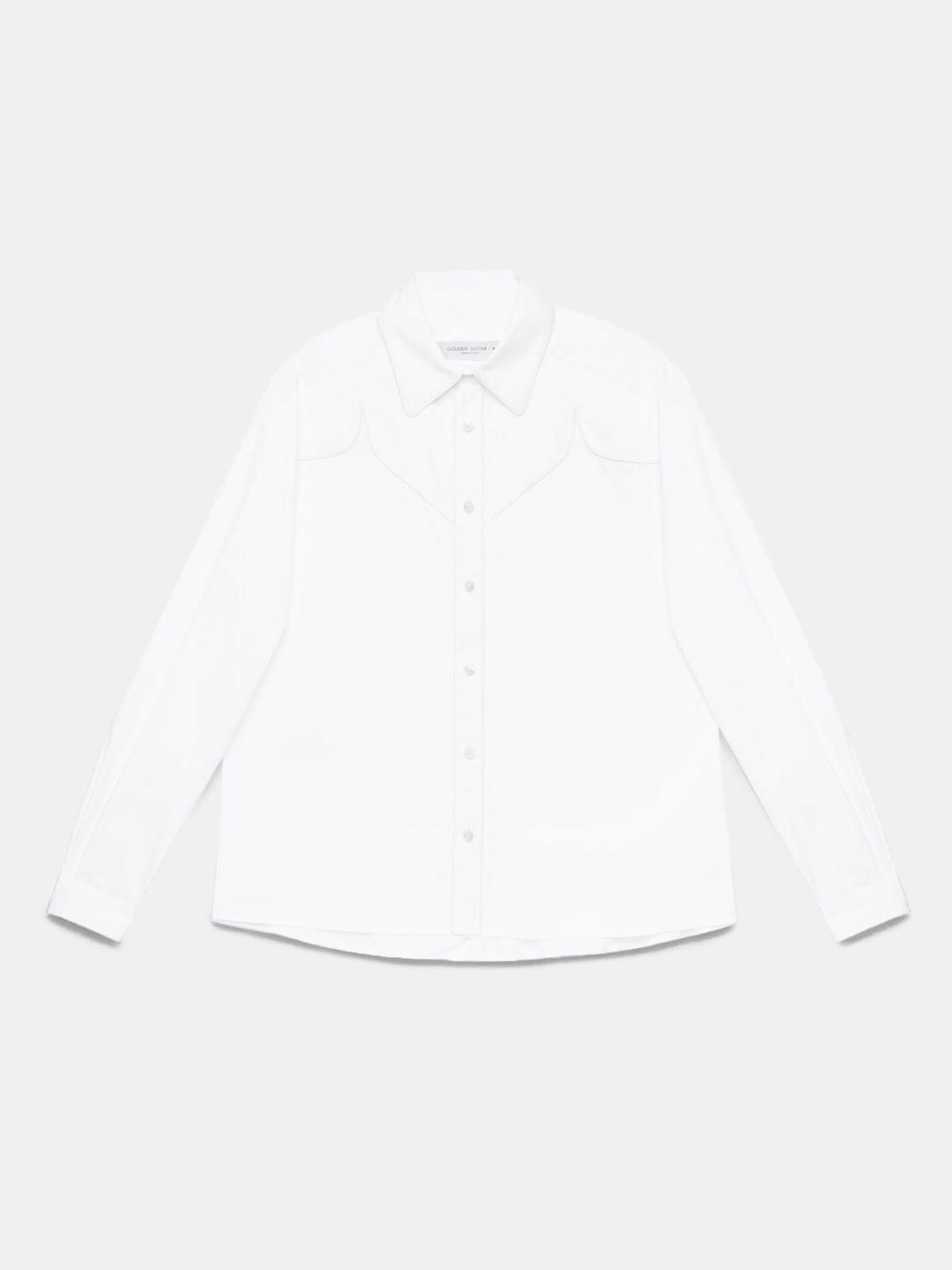 White Madelyn shirt in cotton poplin