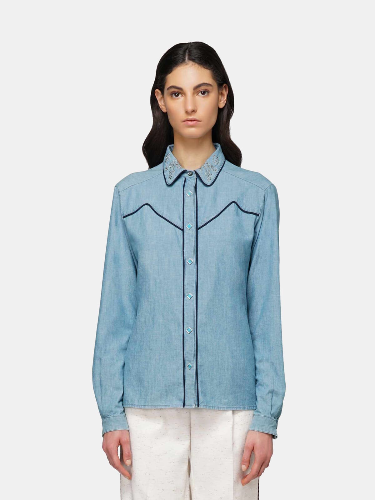 Alexa shirt in cotton denim
