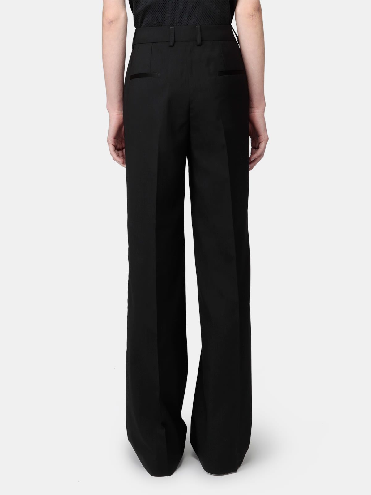 Abigail black high-waist trousers