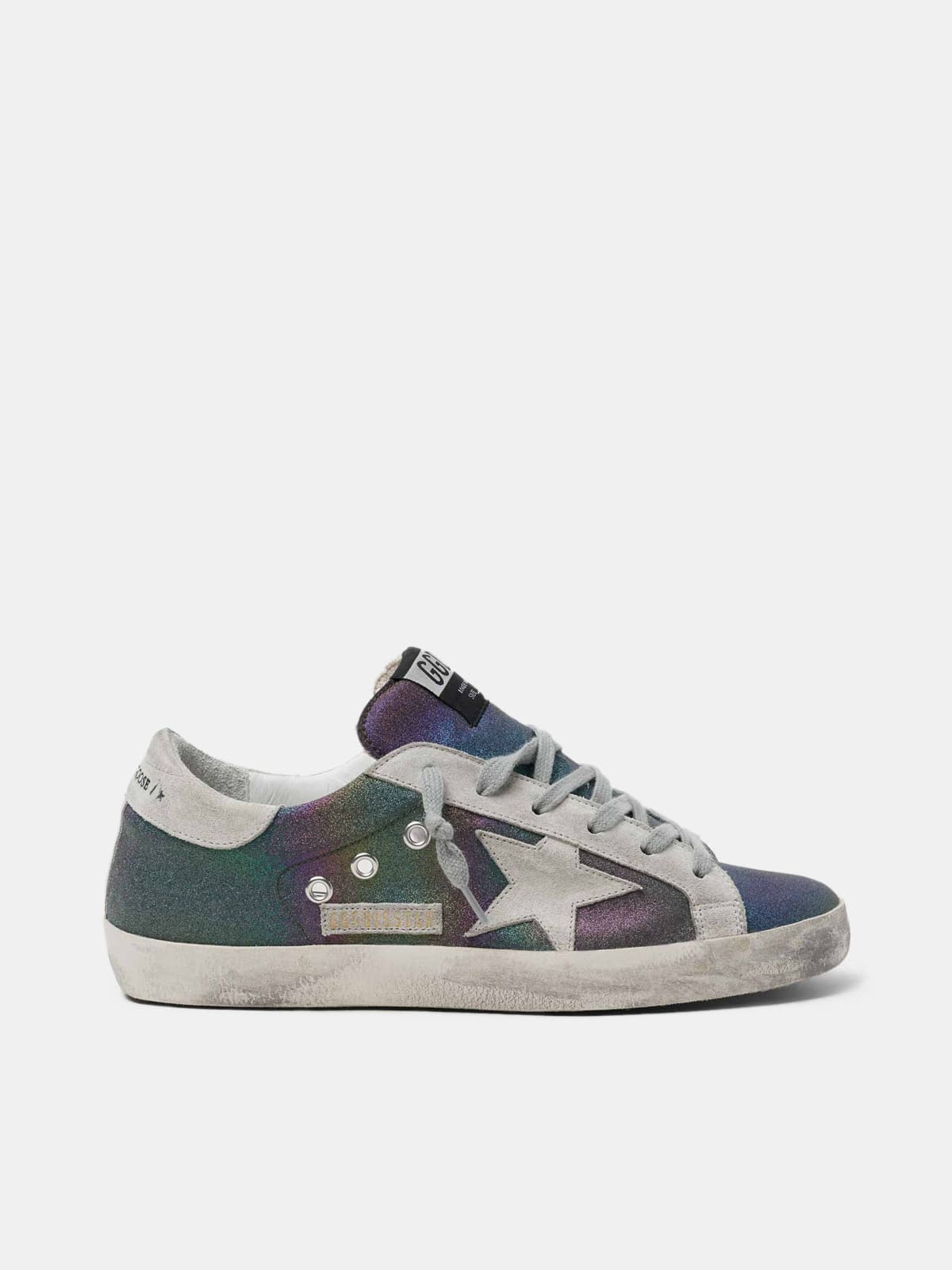Super-Star sneakers with rainbow glitter