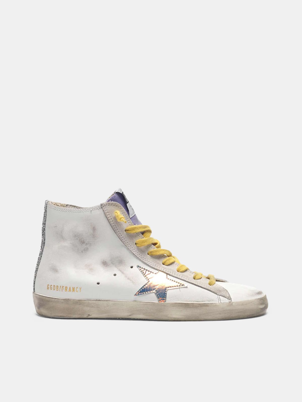 Francy sneakers with iridescent star and glittery bands