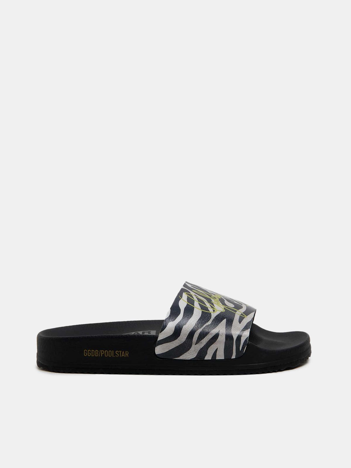 Women??s Poolstars with zebra-pattern strap