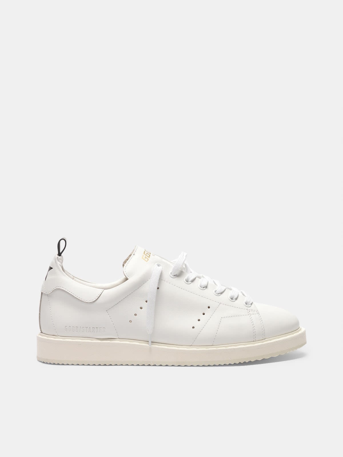 Starter sneakers in leather with printed star on the heel tab