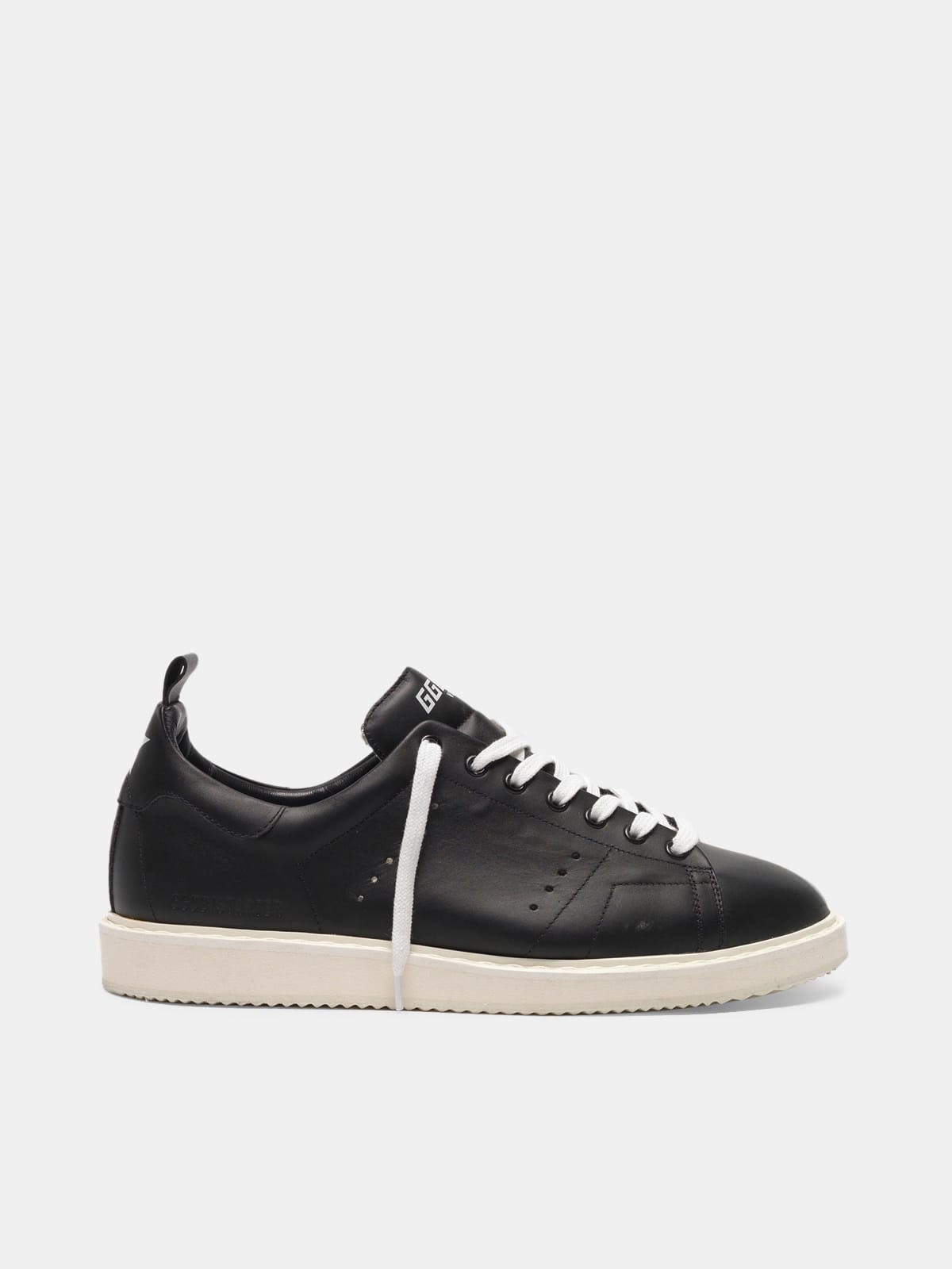 Starter sneakers in leather with printed star on the heel tab