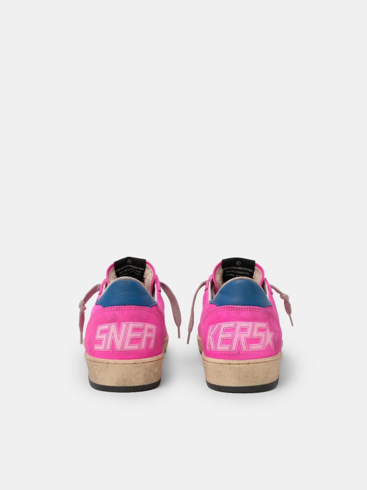 Ball Star sneakers in fuchsia leather with splashes of colour