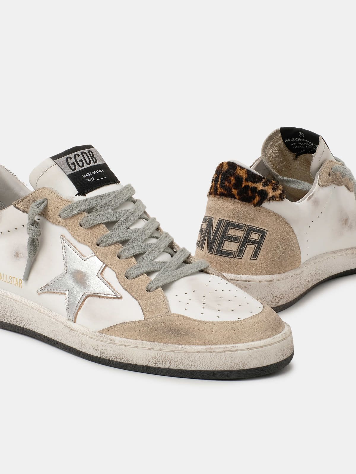 Ball Star sneakers with leopard-print heel tab